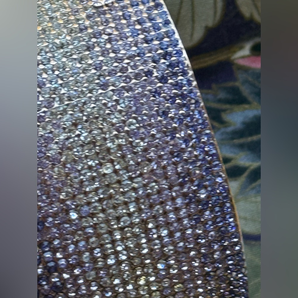 Walid AKKAD cuff bracelet Estate Swarovski lilacs to pinks crystals -rose-gold‎